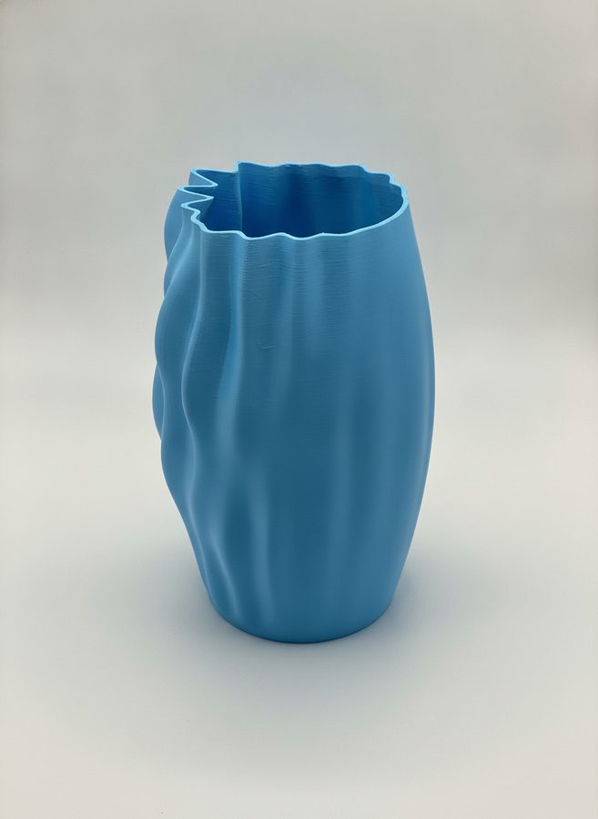 The vase alone on a white studio gradient